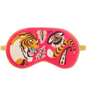 Powder UK Thrill of the Tiger luxury velvet eye mask in matching velvet bag-NWT